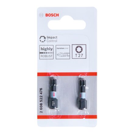 Bosch 2608522476 Impact Control Csavarozó bitfej, torx T27x25mm 2db