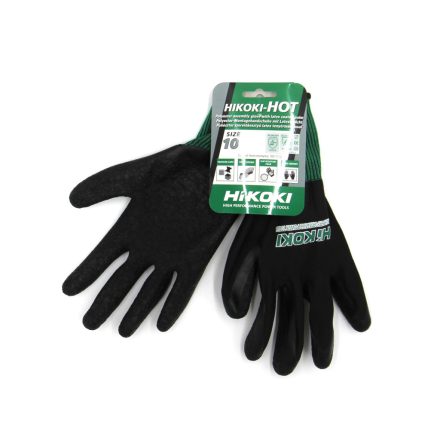 Hikoki HU5040 Munkavédelmi kesztyű (szerelőkesztyű) latex nitril mártott 10/XL