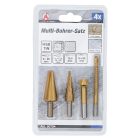 BGS-50794 Multi fúrókészlet HSS-G titánnal ötvözött nitrátozott 4 darabos