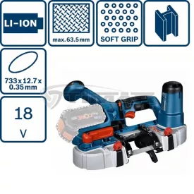   Bosch GCB18V-63 Akkus szalagfűrész 18V akku és töltő nélkül 06012A0400