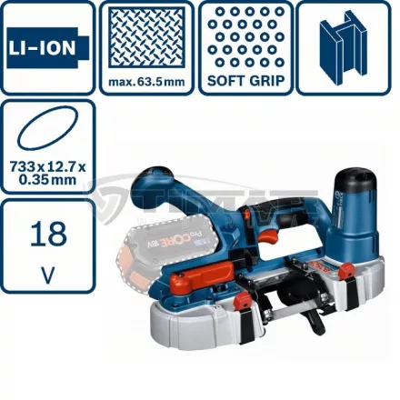 Bosch GCB18V-63 Akkus szalagfűrész 18V akku és töltő nélkül 06012A0400