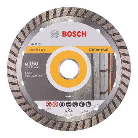Bosch 2608602395 Gyémánt vágótárcsa Standard for Universal Turbo 150x 2,5mm,22,23 mm