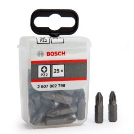   Bosch 2607002798 Csavarozó bitfej, extra kemény, pozidrive TicTac dobozban PZ2x25mm 25db