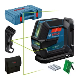   Bosch  GLL2-15G Vonallézer (zöld)+LB10 tartó+Fali tartó, tok 0601063W02