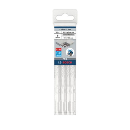 Bosch 2608833899  SDS plus-5X fúrószár 8x100x160mm 10db-os kiszerelés