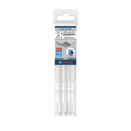 Bosch 2608833902 SDS plus-5X fúrószár 10x100x160mm 10db-os kiszerelés