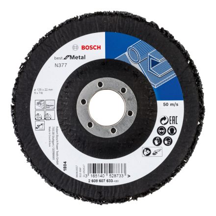 Bosch 2608607633 PRO N377 Multi Mat. tisztítókorong INOX / FÉM 125mm SIC