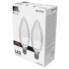 Entac LED izzó Candle E14 6,5W NW 4000K Duo Pack /2db 5999097979380