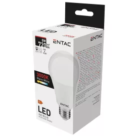Entac LED izzó Globe E27 8W WW 3000K 5999097977706