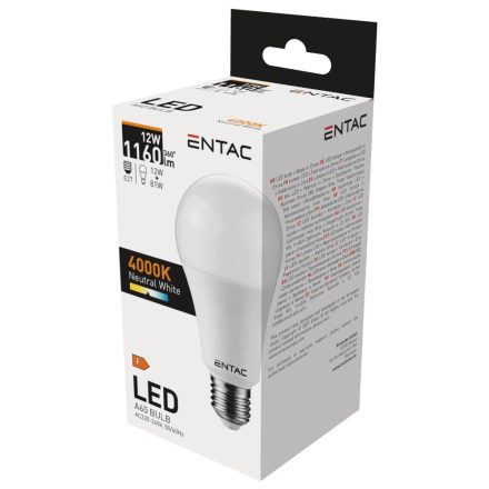 Entac LED izzó Globe E27 12W NW 4000K 5999097900100