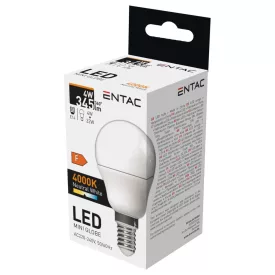 Entac LED izzó Mini Globe E14 4W NW 4000K 5999097992822