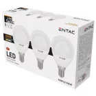 Entac LED izzó Mini Globe E14 6,5W NW 4000K 3-Pack /3db 5999097997261