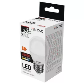 Entac LED izzó Mini Globe E27 4W WW 3000K 5999097992761