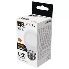 Entac LED izzó Mini Globe E27 4W NW 4000K 5999097992785