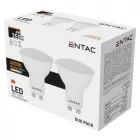 Entac LED izzó Spot Wide Angle GU10 4W NW 4000K Duo Pack /2db  5999097997308