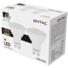 Entac LED izzó Spot Wide Angle GU10 6,5W NW 4000K Duo Pack /2db 5999097997285