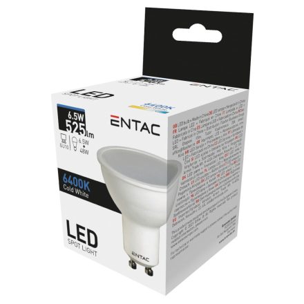 Entac LED izzó Spot Wide Angle GU10 6,5W CW 6400K 5999097903941