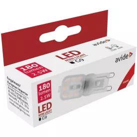Avide LED izzó 2.5W G9 WW 3000K fekvő 5999097915982