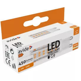 Avide LED izzó 4.2W G9 NW 4000K fekvő 5999097952840