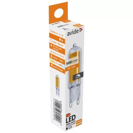 Avide LED izzó 5W G9 COB NW 4000K Dimm. 5999097960906