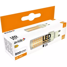 Avide LED izzó 7W G9 NW 4000K fekvő 5999097915968