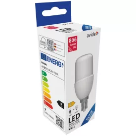  Avide LED izzó Bright Stick izzó T37 7W E14 CW 6400K 5999097932040