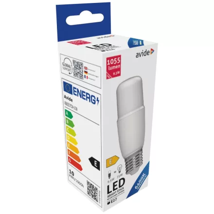 Avide LED izzó Bright Stick izzó T37 9.5W E27 CW 6400K 5999097931784