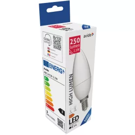 Avide LED izzó Candle 2.5W E14 CW 6400K 5999097931029