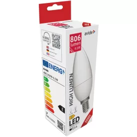 Avide LED izzó Candle 6.5W E14 WW 3000K 5999097931104