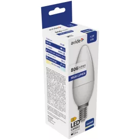 Avide LED izzó Candle 6.5W E14 CW 6400K 5999097931166