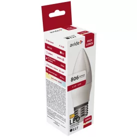 Avide LED izzó Candle 6.5W E27 WW 3000K 5999097931203