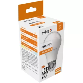 Avide LED izzó Globe A60 8W E27 NW 4000K 5999562284940
