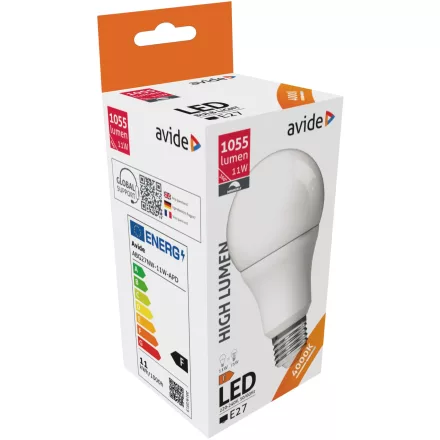 Avide LED izzó Globe Fényerőszabályzós A60 11W E27 NW 4000K 5999097933023
