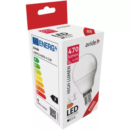 Avide LED izzó Globe Mini G45 4.5W E14 WW 3000K 5999097931463