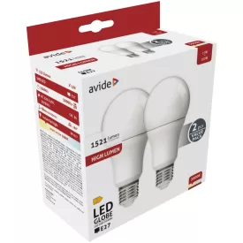   Avide LED izzó Globe Twin Pack A60 13W E27 WW 3000K 5999097932125