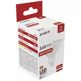   Avide LED izzó Spot ALU+plastic 6W GU5.3 12V WW 3000K 5999097923925