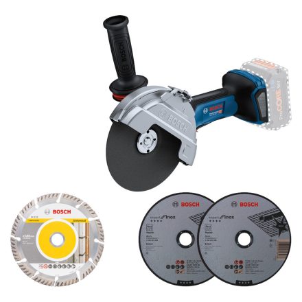 Bosch GWS18V-180P Akkus sarokcsiszoló BITURBO 180mm 18V akku és töltő nélkül, karton 06019H6L01