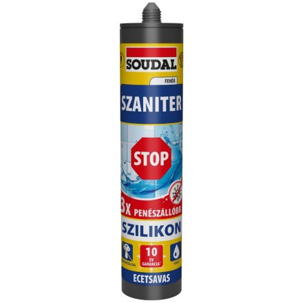 Soudal Szaniter szilikon STOP (penészálló), fehér 280ml 133765