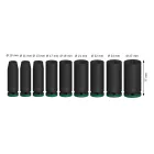 Bosch 2608003040 PRO dugókulcs 1/2" hosszú 9 részes