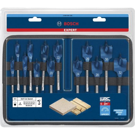 BOSCH 2608902110 EXPERT Self Cut Speed lapos marófúrószár készlet,  7 db