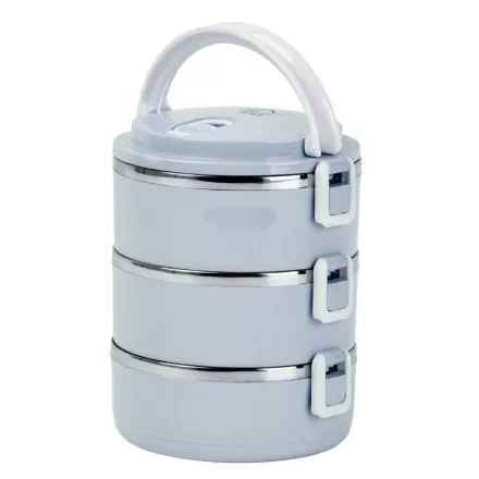 Slovakia Trend Ételhordó 3 részes 1500ml, 20x15x6,2cm, szürke  801635