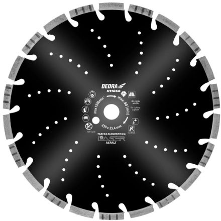 Dedra H1184A Gyémánt vágótárcsa 400x25,4mm  aszfalt