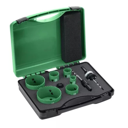 Hikoki  4101075 Lyukfűrész (körkivágó) készlet HSS BI-metál 9részes  22-82mm