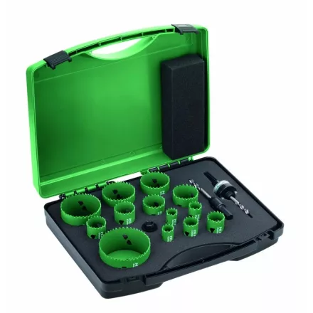 Hikoki  4101076 Lyukfűrész (körkivágó) készlet HSS BI-metál 16részes vegyes