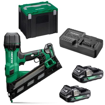 HIKOKI  NT1865DAAWXZ Akkus tűszegező 18V, 32-65mm, 34°, 2x2Ah akku+töltő, KOFFER