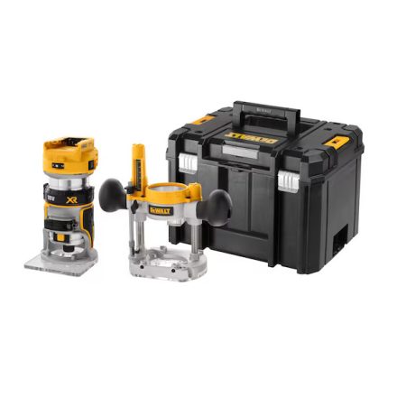 DEWALT  DCW604NT-XJ Akkus felsőmaró akku és töltő nélkül kofferben 18V 8mm