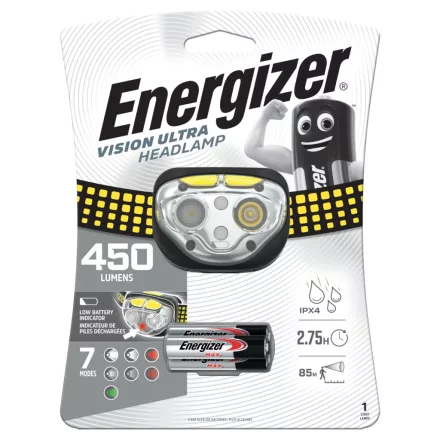 Energizer Fejlámpa Vision Ultra +3xAAA elemmel  EFVISULT/7638900424478
