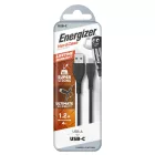 Energizer Töltőkábel USB-A/USB-C, FEKETE 1,2m  EC410CGBK/3492548223763