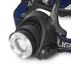 Entac Fejlámpa fókuszálható fénnyel, 5W (4xAA), elemek nélkül  EHL-ZOOM-5W-ALU/5999097901640