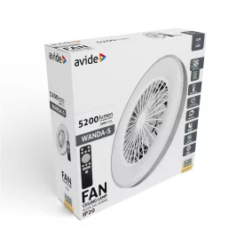   Avide WANDA Mennyezeti lámpa ventilátorral +távirányító, EZÜST 5999097965086 (AFCLCCT)
